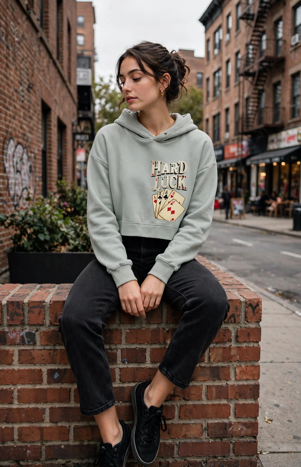 Aces & 8s hip height hoodie