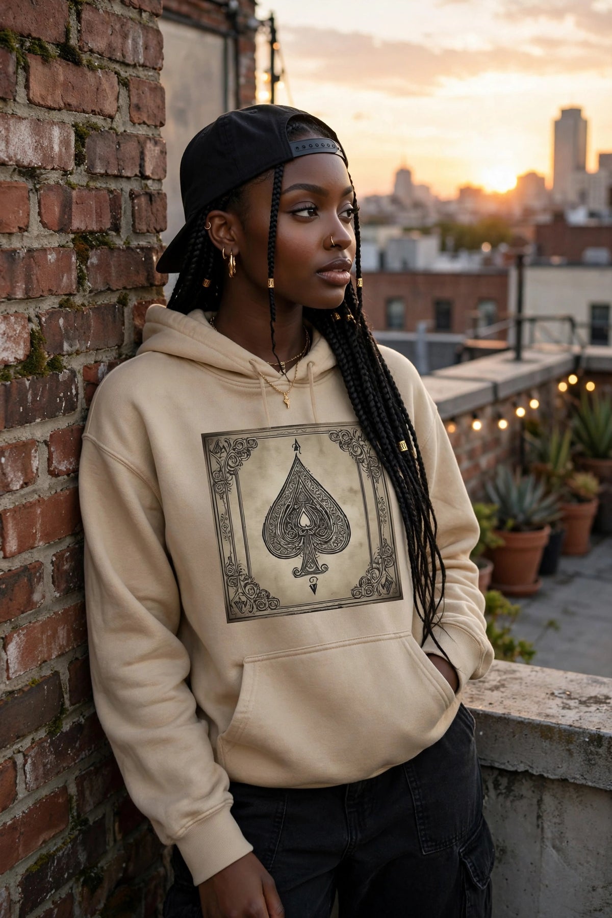Ace of Spades Pullover Hoodie | Premium Graphic Streetwear | Hard Luck Apparel