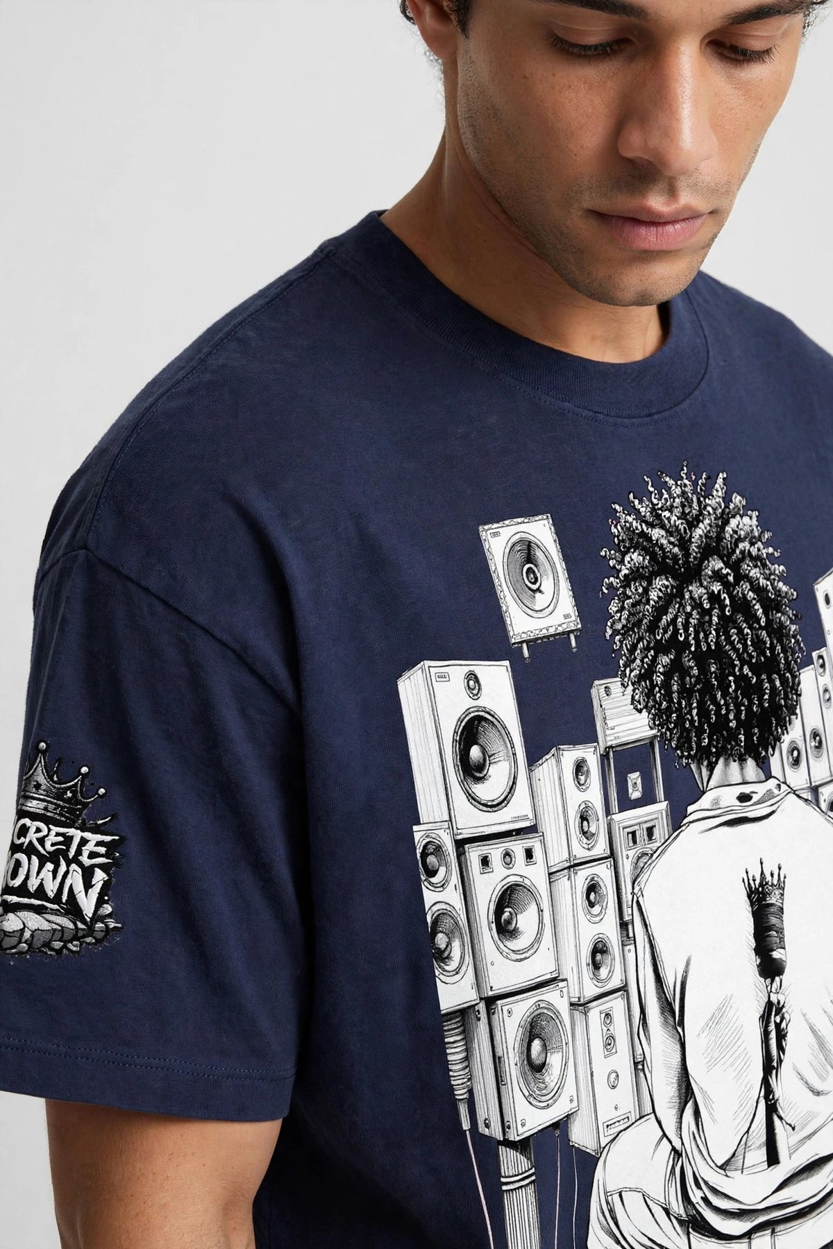 Solid Wall of Sound Graphic T-Shirt | Hip-Hop Sound System Tee | Hard Luck Apparel