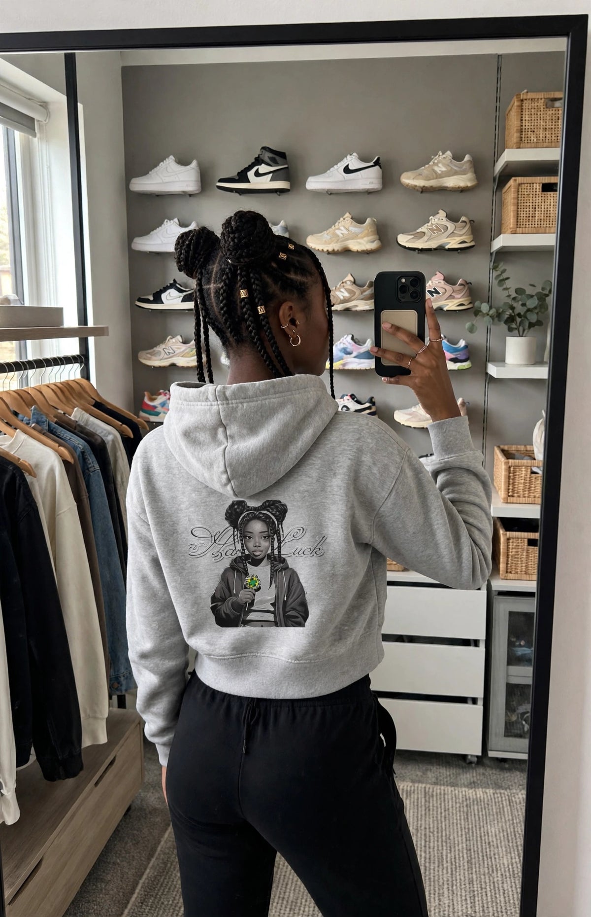The Lucky Lolli Zip-Up Hoodie | Women’s Streetwear Graphic Hoodie | Hard Luck Apparel