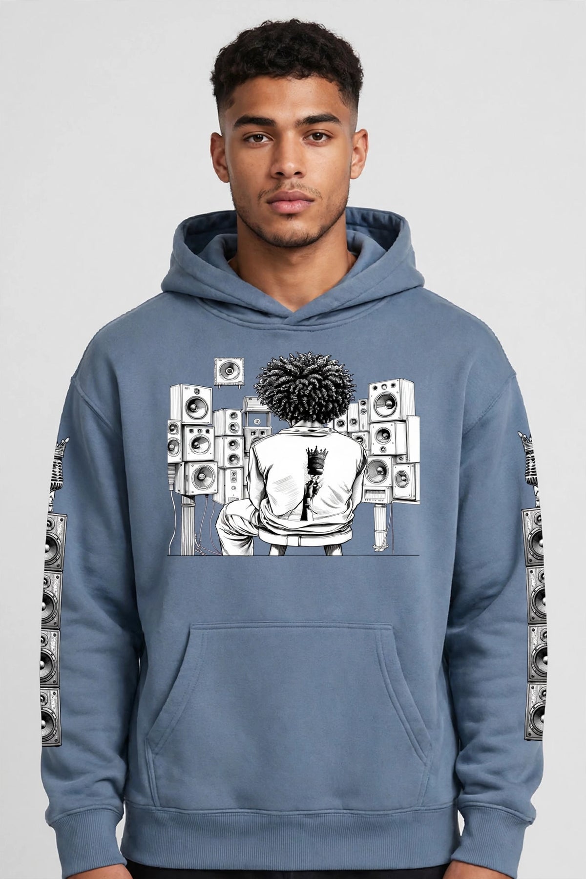 Solid Wall of Sound Graphic Hoodie | DJ & Streetwear | Hard Luck Apparel
