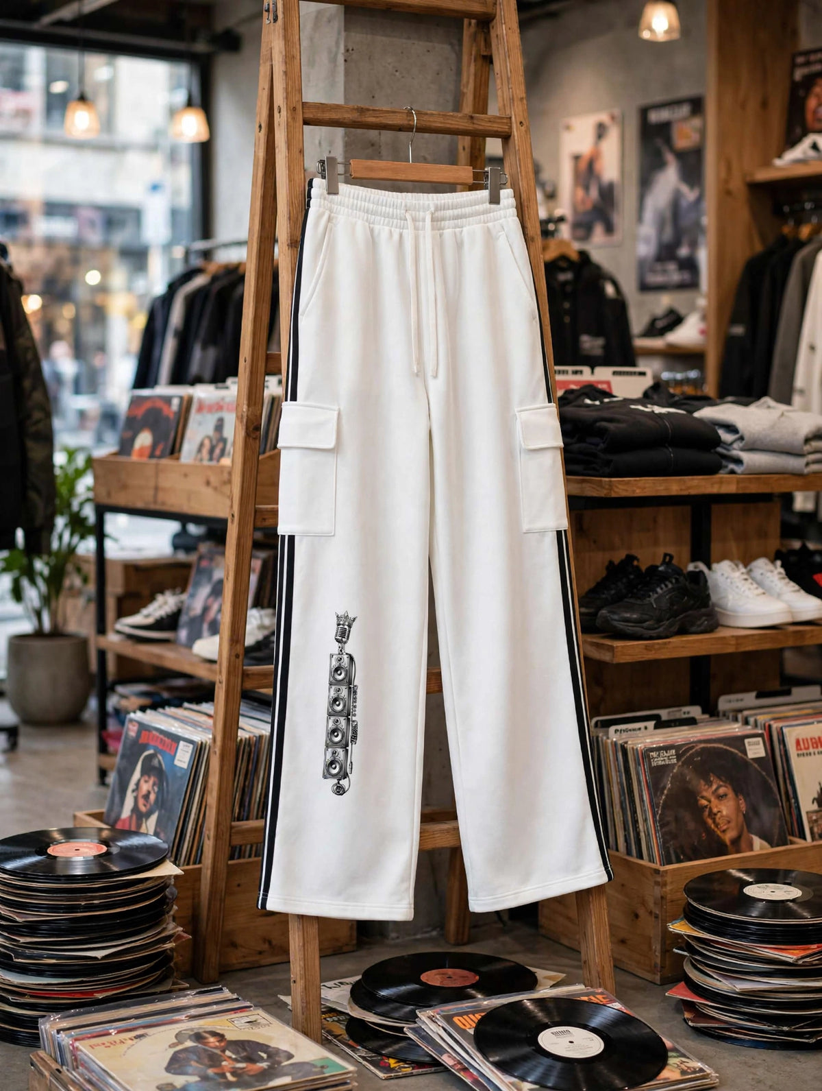 Solid Wall of Sound Side Stripe Straight Leg Pants | Hard Luck Apparel Streetwear