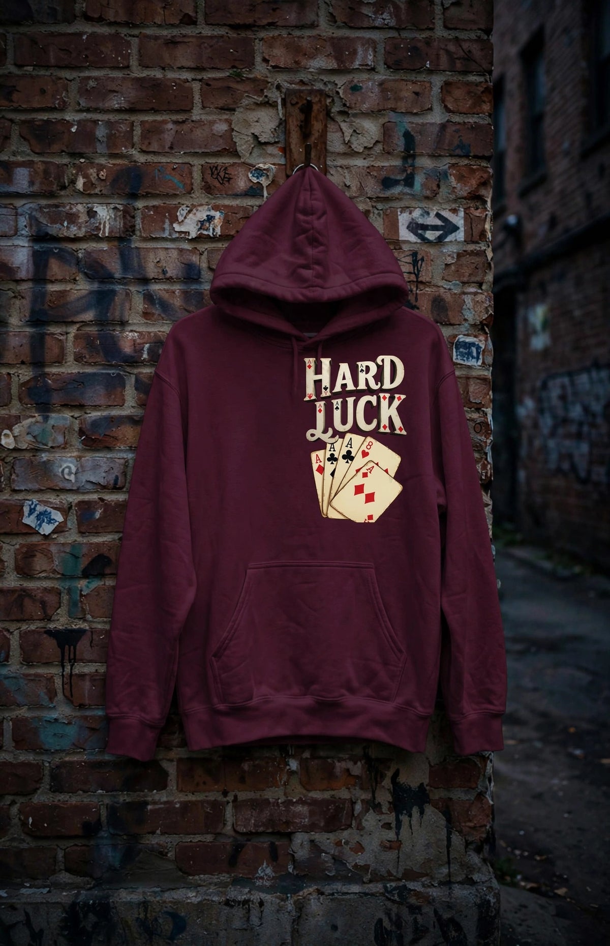 Aces & 8s Hoodie - Dead Man's Hand Poker Graphic