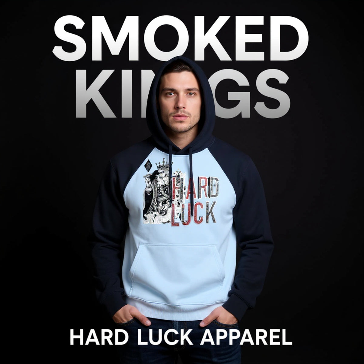 Smoked Kings  Raglan Sleeve Hoodie