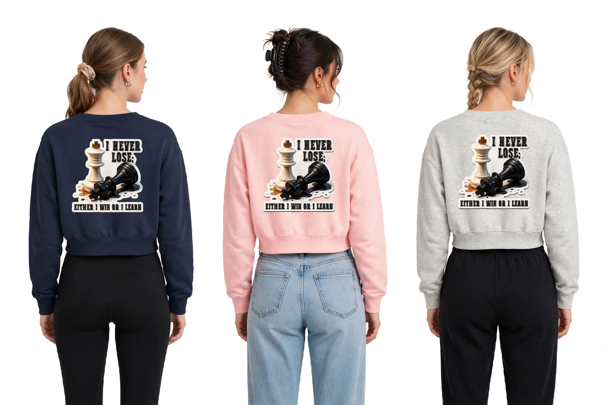 The Last Move "Win or Learn" Off-Shoulder Sweatshirt | Women's Streetwear | Hard Luck Apparel