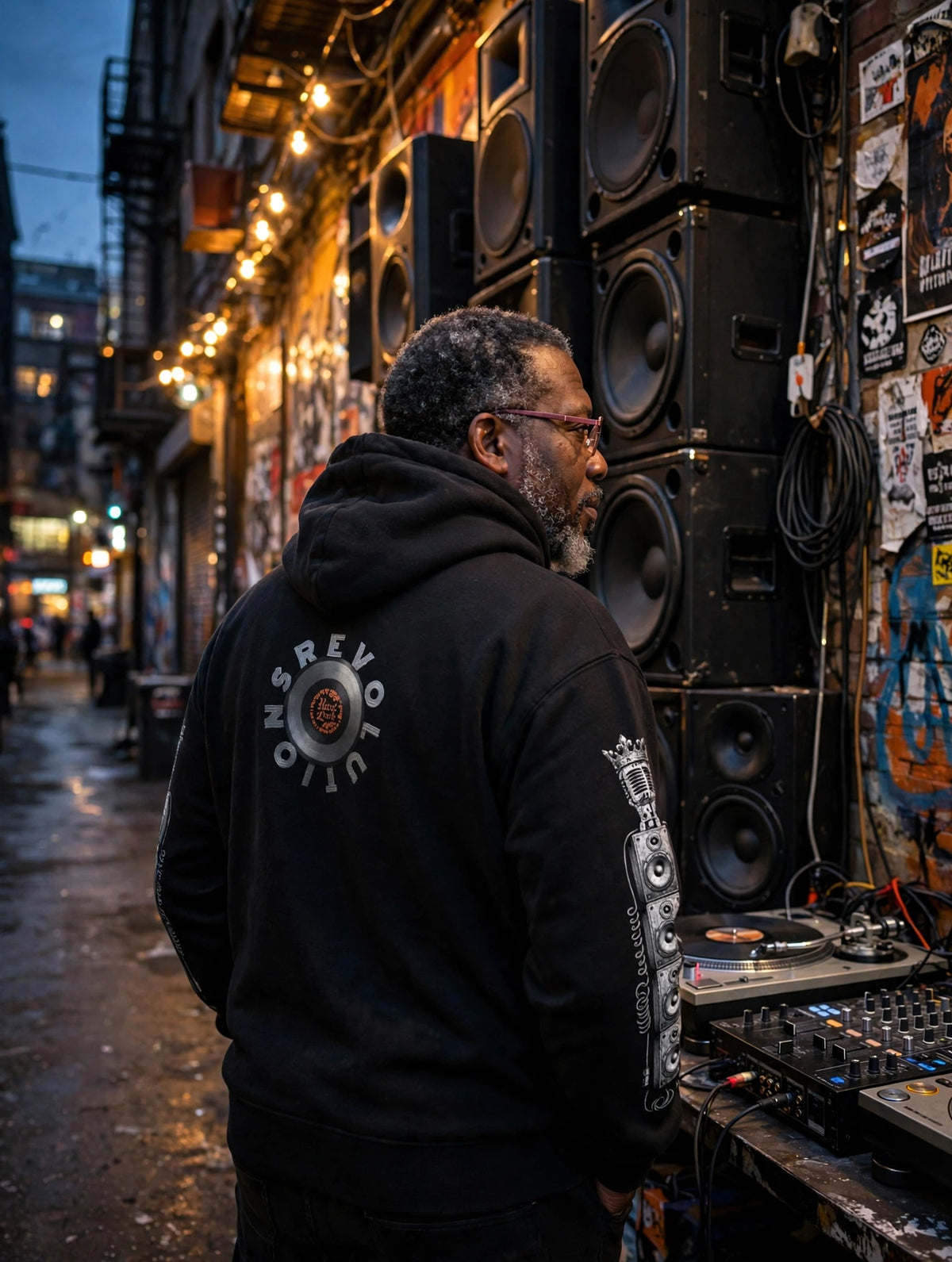 Solid Wall of Sound Graphic Hoodie | DJ & Streetwear | Hard Luck Apparel